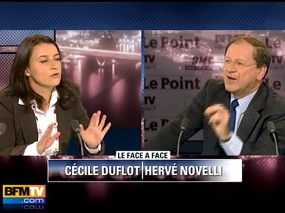 BFMTV 2012 : Cécile Duflot face à Hervé Novelli