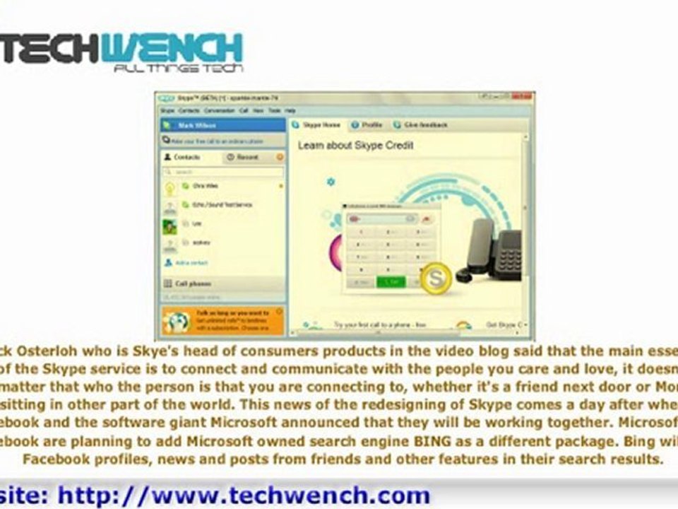 Skype adds tabs for Facebook and Group Video chat