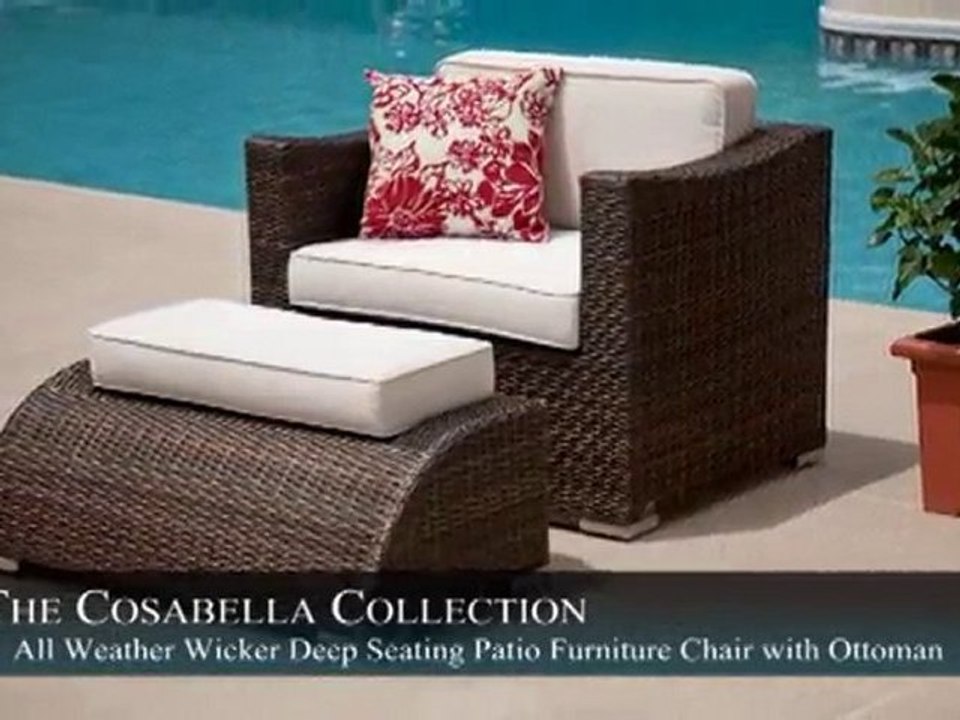 Cosabella Collection All Weather Wicker Deep Seating Set