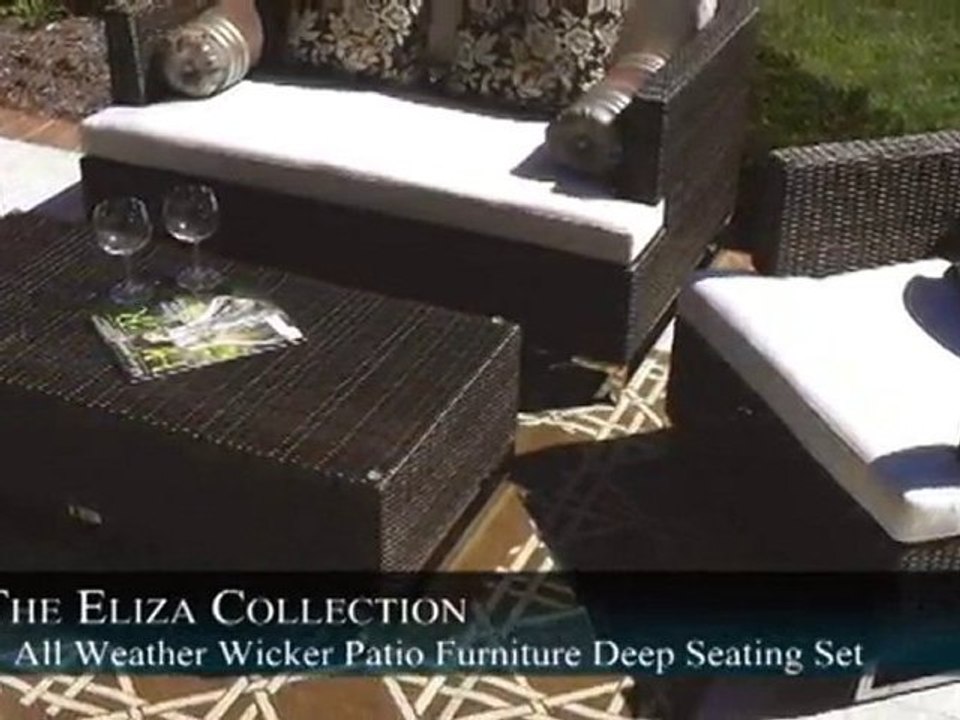 Eliza Collection All Weather Wicker/Stainless Deep Seating