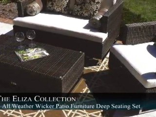 Eliza Collection All Weather Wicker/Stainless Deep Seating