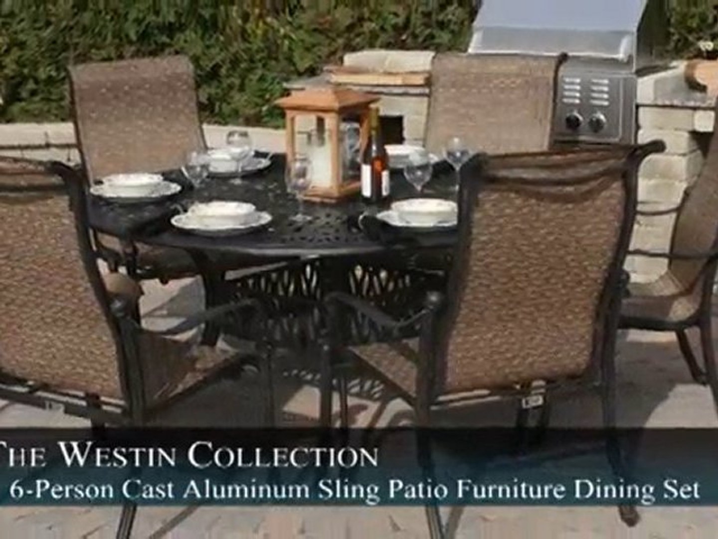 Westin Collection All Welded Cast Aluminum Sling Dining Set Video Dailymotion