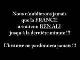 Nous n'oublierons jamais que la France a soutenu Ben Ali