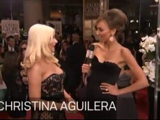 Interview Christina Aguilera E! - Golden Globes 2011