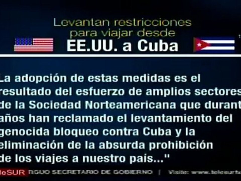 Levantan restricciones para viajar a Cuba desde EE.UU.