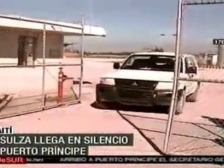 Insulza llegó a Haití, no hubo declaraciones