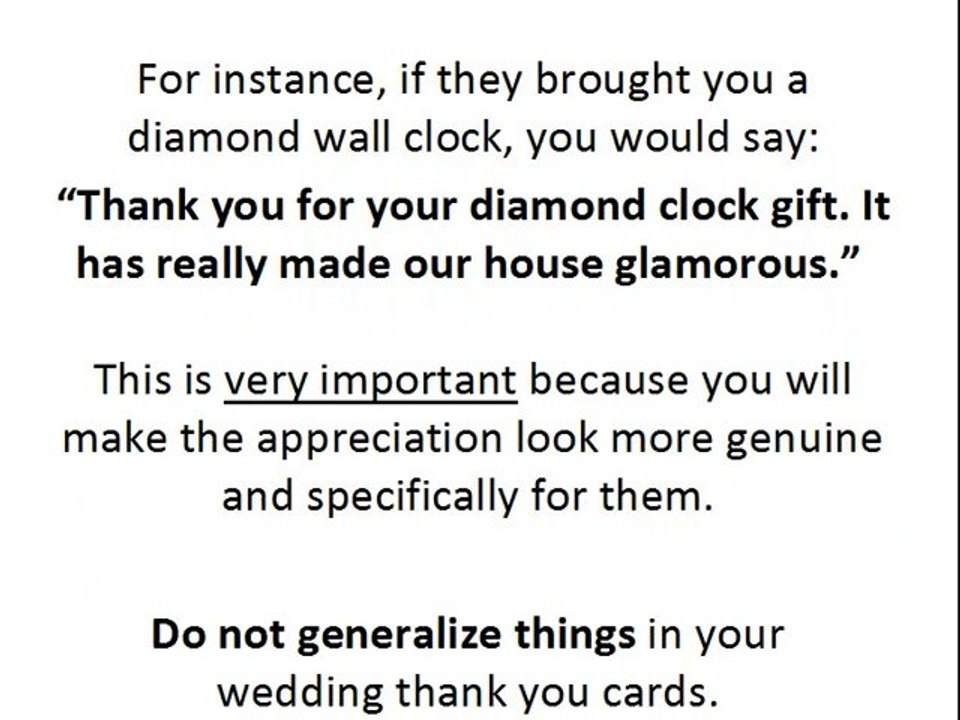 Writing great wedding thank you cards