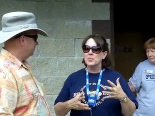 Ruth talks about food bank donations