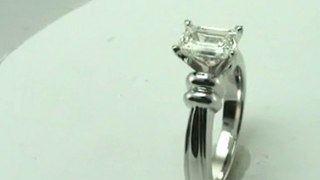 Emerald Cut  Diamond Engagement Ring.