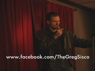 Greg Sisco performing standup