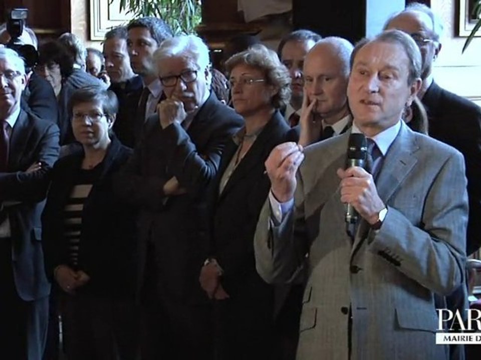 Bertrand Delanoë s'exprime sur Roland Garros, à Paris