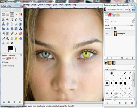 Tutoriel: Comment changer la couleur des yeux. GIMP 2.6