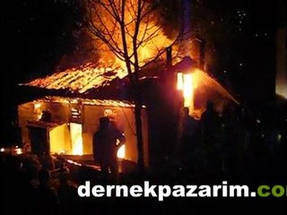 Bölümlüde yangın-dernekpazarim.com özel haber