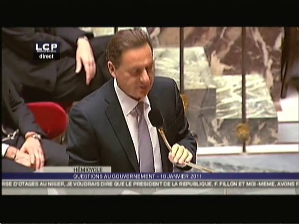 Intervention lors des questions au gouvernement - 18.01.2011