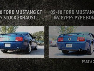 Pypes Pype Bomb vs. Stock Exhaust 05-10 Mustang GT