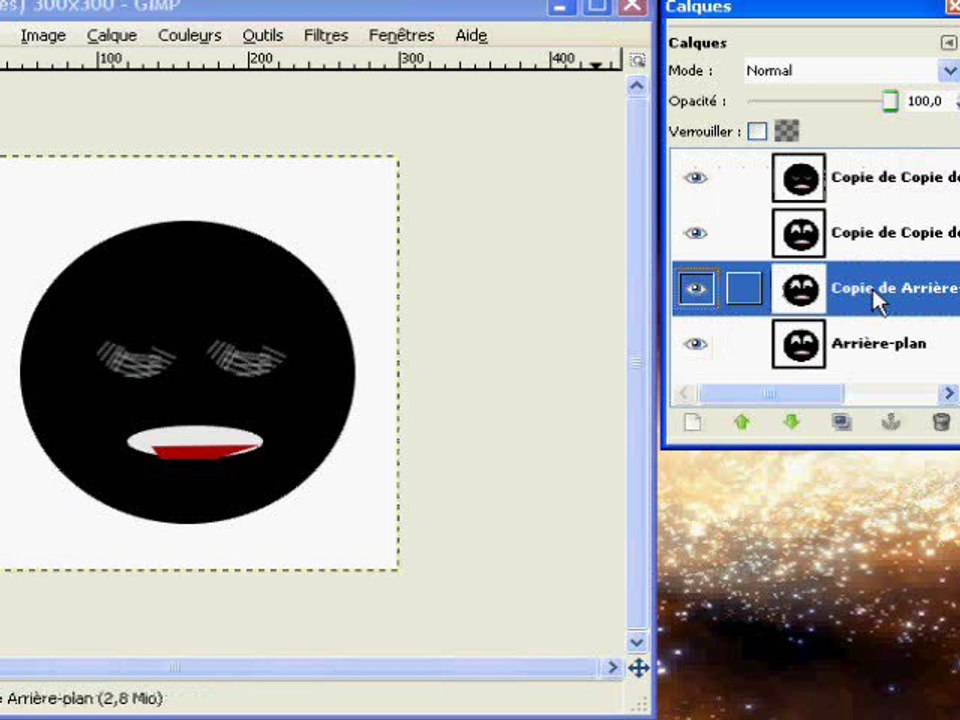 Creer une image animé avec gimp