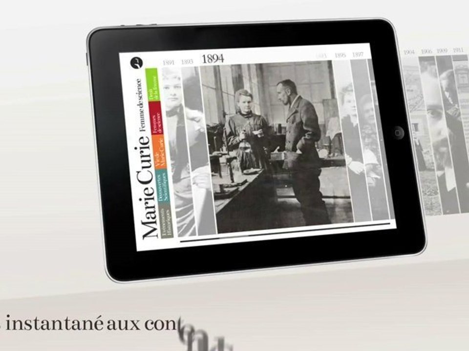 Marie Curie Femme de science - Application iPad