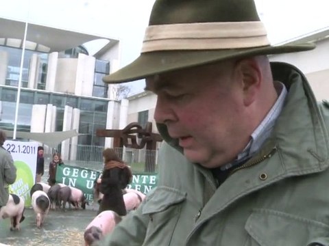 German farmers take pigs to dioxin protest