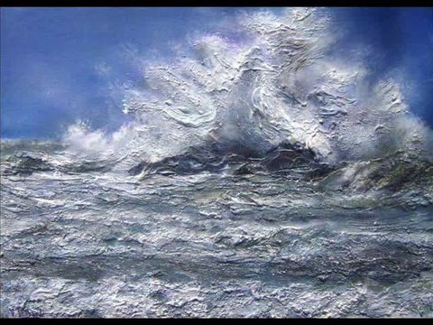 peinture la bretagne vagues et tempete belle ile en mer