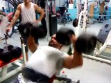Dumbbell incline bess press @ 52kg x 8