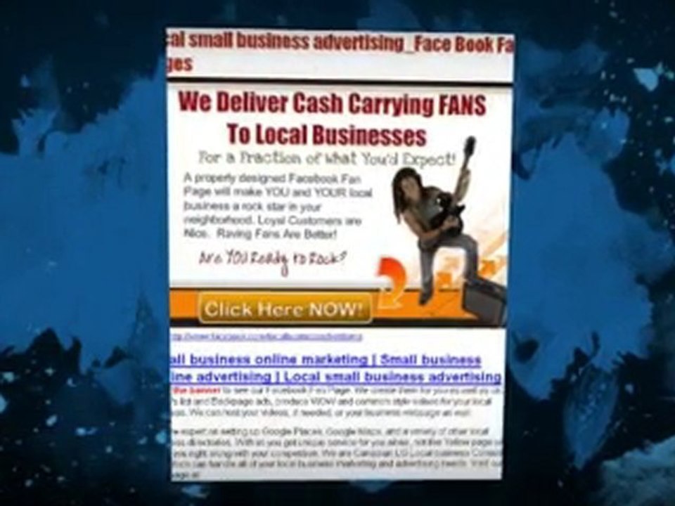 Small business online marketing,Facebook Fan Pages