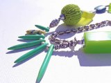 Unique Designer Jewellery  - GREEN PEAR LADY necklace