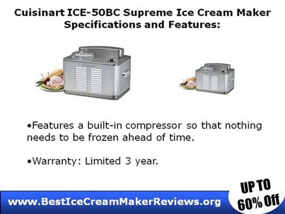 Cuisinart ICE-50BC Supreme Ice Cream Maker