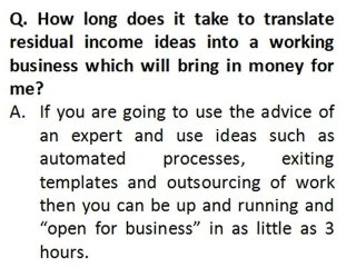 Q A Around Residual Income Ideas