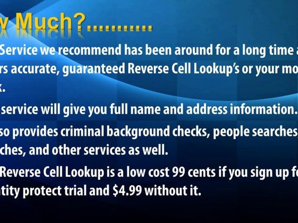 Reverse Cell Lookup