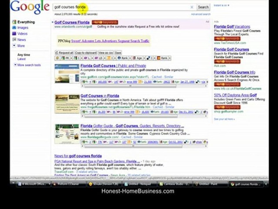 BUSINESS BASED AT HOME. USING KEYWORDS 3