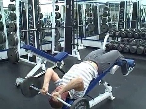 Tricep Workout - Decline Bench Skull Crushers
