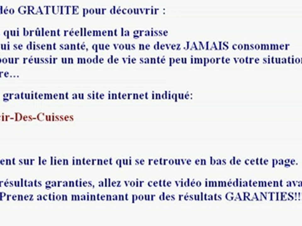 mincir des cuisses sans reprendre