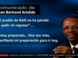 Aristide se declara listo para volver a Haití