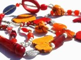 Unique Designer Jewellery CHILI & TANGERINE necklace