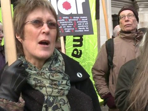 Audition de Tony Blair sur l'Irak: manifestation à Londres