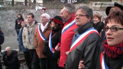 manif gare d'Anduze 21jan11