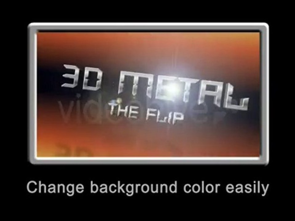 After Effects project 3D Metal Flip Title
