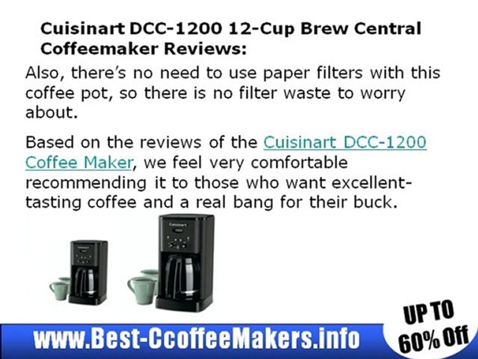 Cuisinart DCC-1200 12-Cup Brew Central Coffeemaker