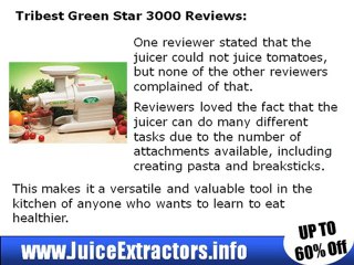 Tribest Green Star 3000 Deluxe Juice Extractor