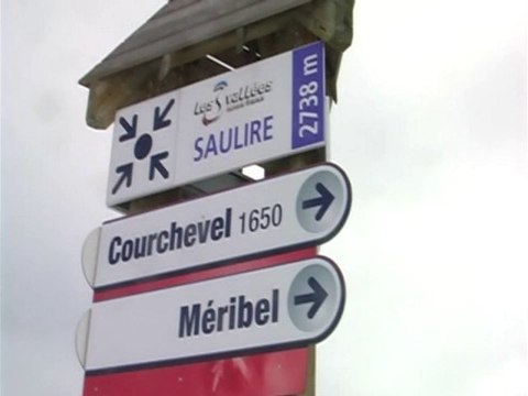 Freeride powder skiing in Les Menuires, France - Jan 2011