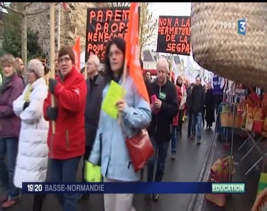 22 janvier 2011 mobilisation manifestation école Normandie