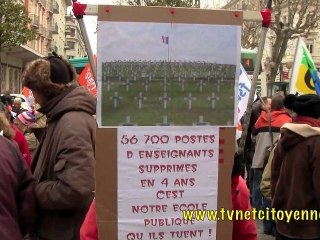Les Enseignants contre la supression de 16.000 postes 2011