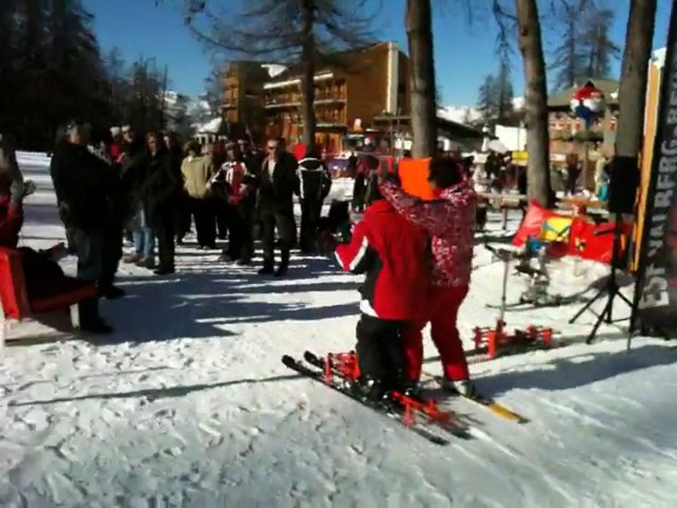 Florian et Marc en  Trotti ski.