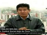 Reynaldo Molina asegura que ONU comete errores con la hoja de coca