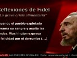 El líder de la revolución cubana Fidel Castro critica el 
