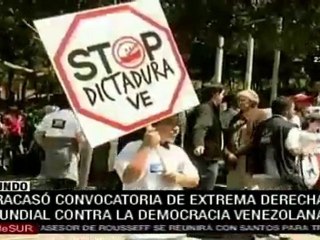 Escasa asistencia a marchas internacionales contra el gobier