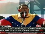 Chávez convoca a manifestaciones internacionales para demostrar apoyo a la Revolución Bolivariana