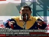 Venezuela: Chávez denuncia que los diputados opositores no representan al pueblo