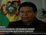 Renuncia todo el gabinete de Evo Morales para renovar su gestión