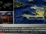 Duvalier asume responsabilidad por crímenes de su dictadura en Haití